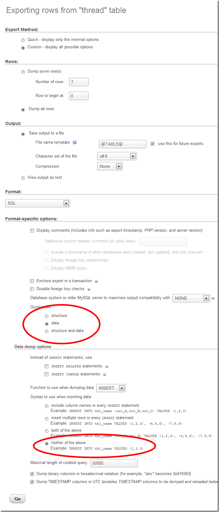 phpmyadmin-export-settings