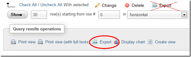 phpmyadmin-export